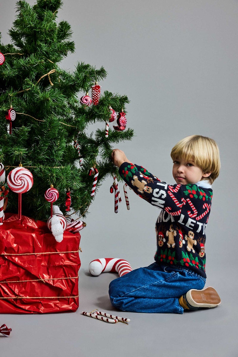 ديفاكتو بلوفر اولادي تريكو قصة عادية بطبعة كريسماس - Image 1